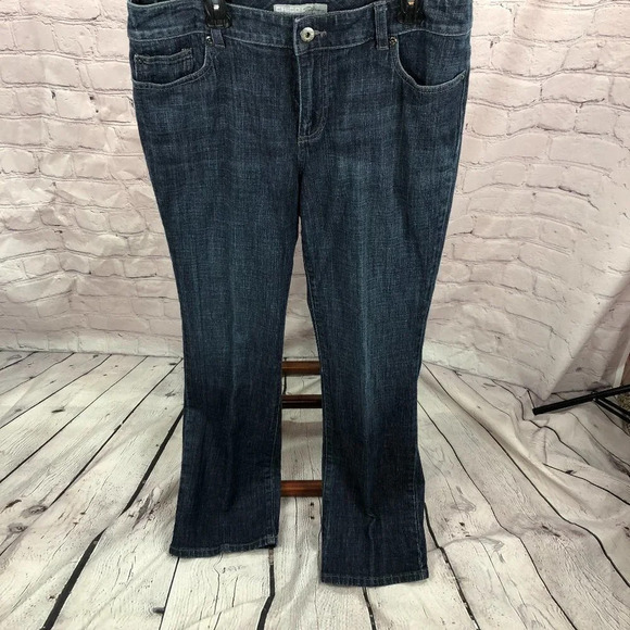 chico's platinum bootleg jeans size "CHICO's 1"  size 8 - Picture 1 of 7